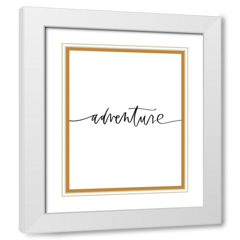 Adventure White Modern Wood Framed Art Print with Double Matting by Wieners, Valerie