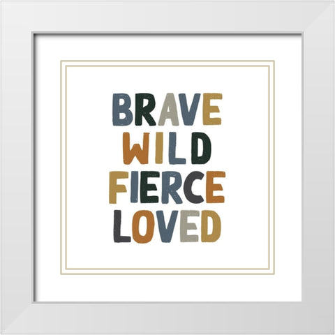 Brave Wild White Modern Wood Framed Art Print with Double Matting by Wieners, Valerie
