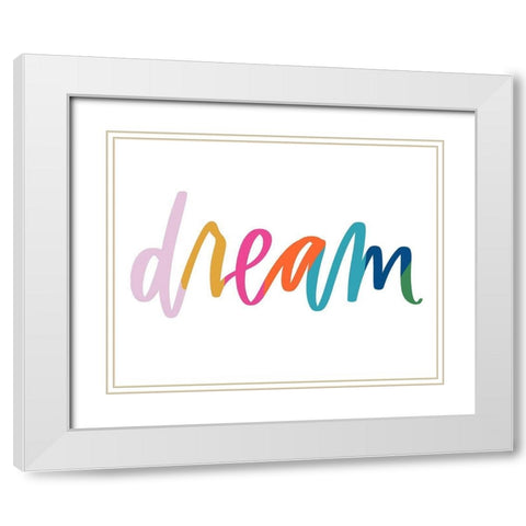 Dream  White Modern Wood Framed Art Print with Double Matting by Wieners, Valerie
