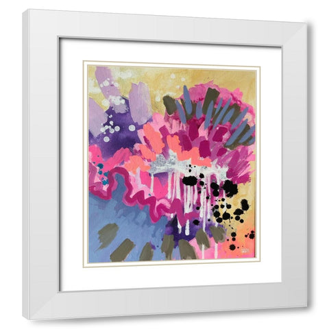 Abstract II White Modern Wood Framed Art Print with Double Matting by Wieners, Valerie