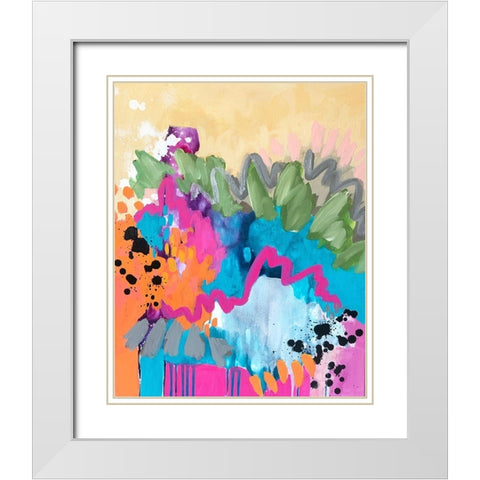 Abstract IV White Modern Wood Framed Art Print with Double Matting by Wieners, Valerie