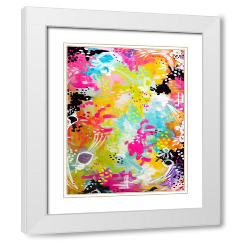 Abstract White Modern Wood Framed Art Print with Double Matting by Wieners, Valerie
