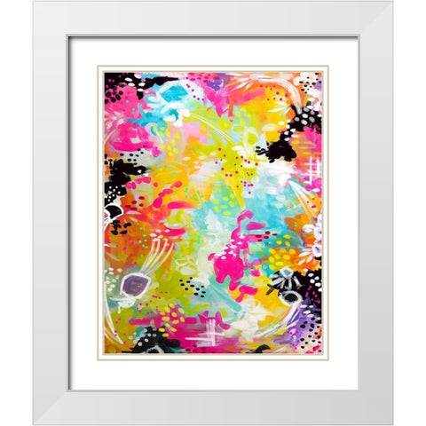 Abstract White Modern Wood Framed Art Print with Double Matting by Wieners, Valerie