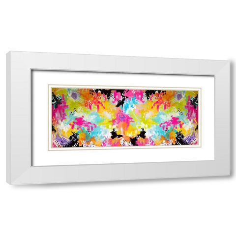 Abstract Repeat White Modern Wood Framed Art Print with Double Matting by Wieners, Valerie