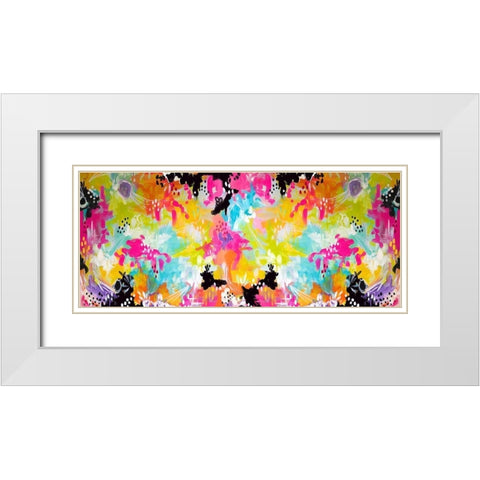 Abstract Repeat White Modern Wood Framed Art Print with Double Matting by Wieners, Valerie