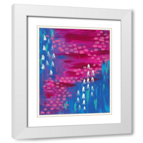 Painted Canvas I White Modern Wood Framed Art Print with Double Matting by Wieners, Valerie