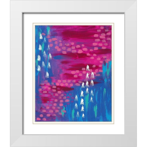 Painted Canvas I White Modern Wood Framed Art Print with Double Matting by Wieners, Valerie