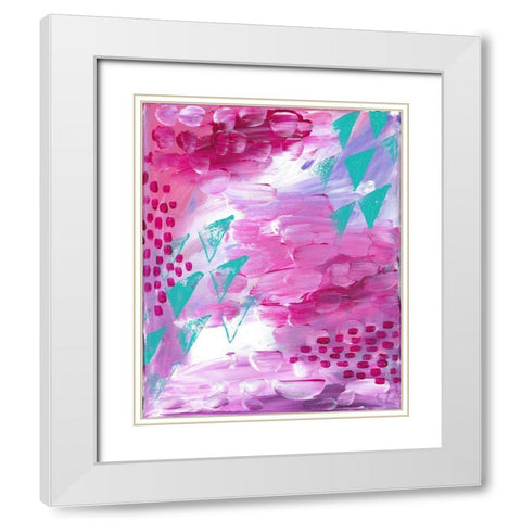 Painted Canvas II White Modern Wood Framed Art Print with Double Matting by Wieners, Valerie