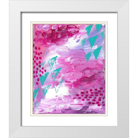 Painted Canvas II White Modern Wood Framed Art Print with Double Matting by Wieners, Valerie