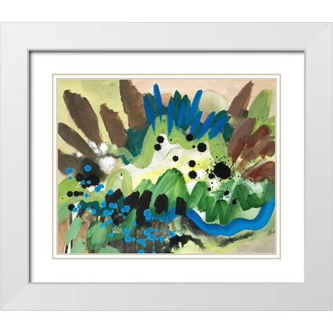 Garden White Modern Wood Framed Art Print with Double Matting by Wieners, Valerie