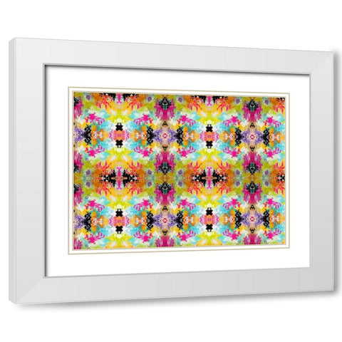 Kaleidoscope White Modern Wood Framed Art Print with Double Matting by Wieners, Valerie