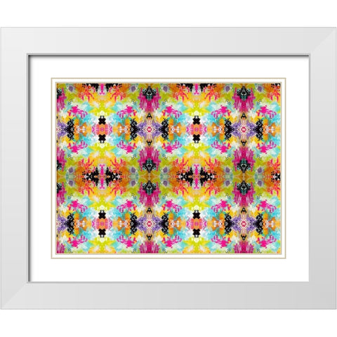 Kaleidoscope White Modern Wood Framed Art Print with Double Matting by Wieners, Valerie