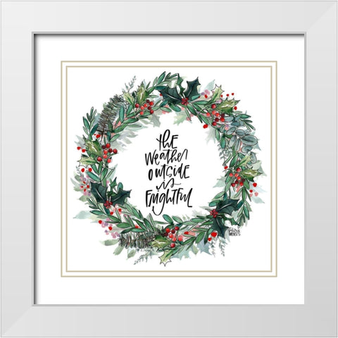 Weather White Modern Wood Framed Art Print with Double Matting by Wieners, Valerie