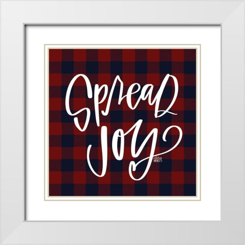 Spread Joy White Modern Wood Framed Art Print with Double Matting by Wieners, Valerie