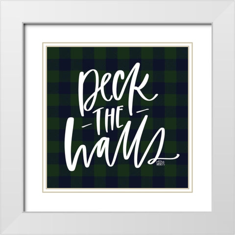 Deck the Halls White Modern Wood Framed Art Print with Double Matting by Wieners, Valerie