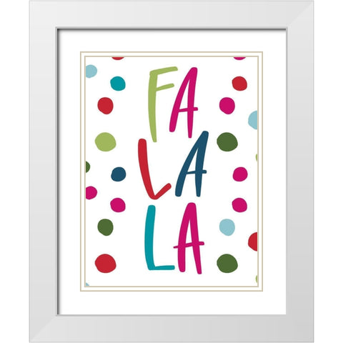 Fa La La White Modern Wood Framed Art Print with Double Matting by Wieners, Valerie
