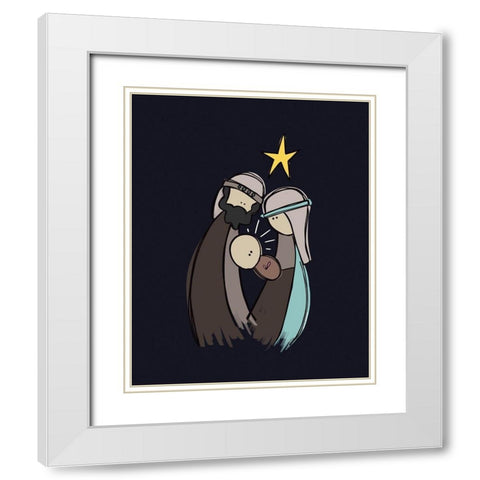 Nativity II White Modern Wood Framed Art Print with Double Matting by Wieners, Valerie