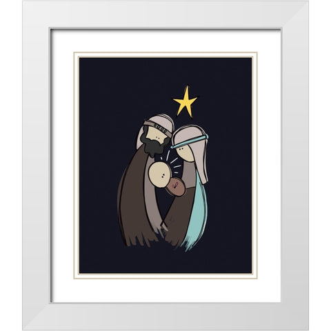 Nativity II White Modern Wood Framed Art Print with Double Matting by Wieners, Valerie