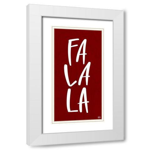 Fa La La White Modern Wood Framed Art Print with Double Matting by Wieners, Valerie