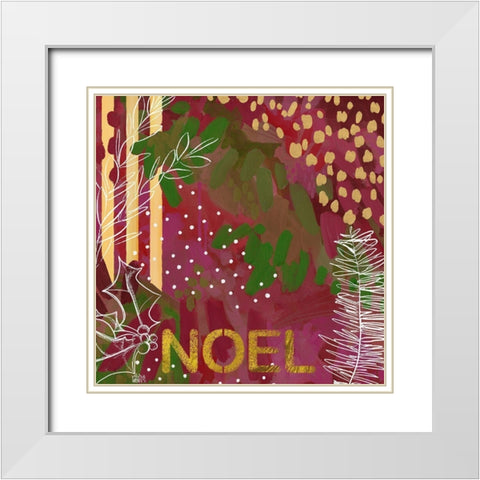 Noel   White Modern Wood Framed Art Print with Double Matting by Wieners, Valerie