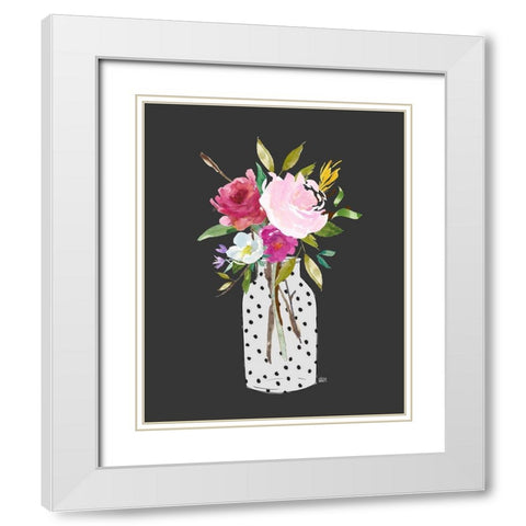 Pink Still Life White Modern Wood Framed Art Print with Double Matting by Wieners, Valerie