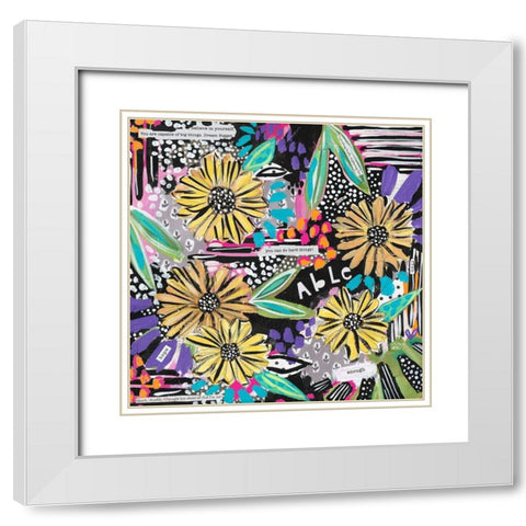 Able White Modern Wood Framed Art Print with Double Matting by Wieners, Valerie