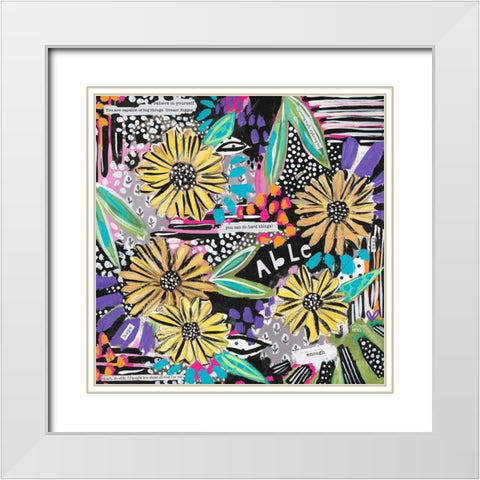 Able White Modern Wood Framed Art Print with Double Matting by Wieners, Valerie