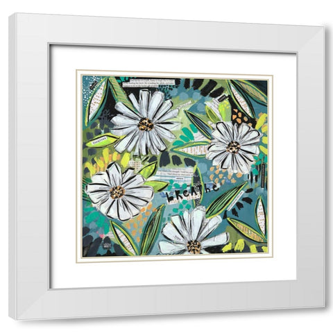 Breathe White Modern Wood Framed Art Print with Double Matting by Wieners, Valerie