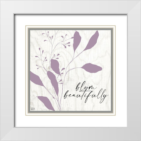 Bloom Beautifully White Modern Wood Framed Art Print with Double Matting by Wieners, Valerie