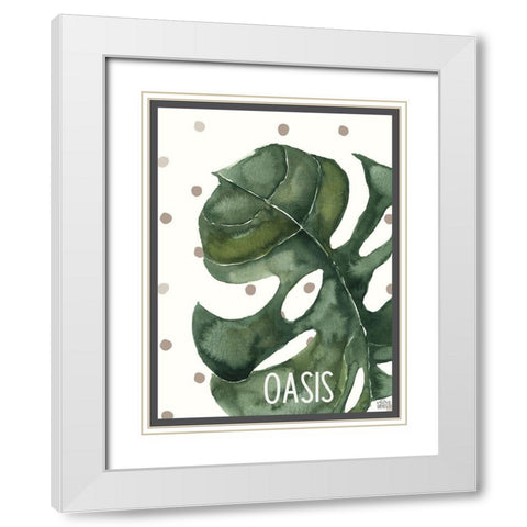 Oasis White Modern Wood Framed Art Print with Double Matting by Wieners, Valerie