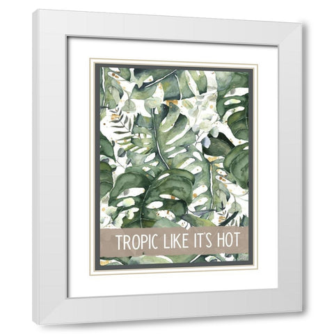 Tropic White Modern Wood Framed Art Print with Double Matting by Wieners, Valerie