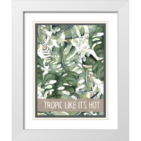 Tropic White Modern Wood Framed Art Print with Double Matting by Wieners, Valerie