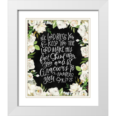 Lord Bless You White Modern Wood Framed Art Print with Double Matting by Wieners, Valerie