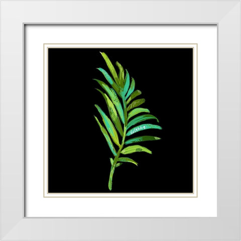 Palm White Modern Wood Framed Art Print with Double Matting by Wieners, Valerie