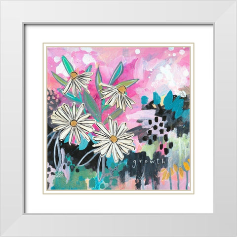 Growth White Modern Wood Framed Art Print with Double Matting by Wieners, Valerie