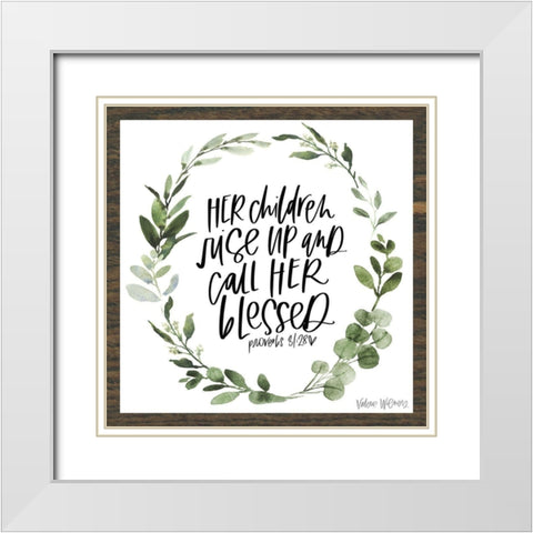 Her Children II White Modern Wood Framed Art Print with Double Matting by Wieners, Valerie