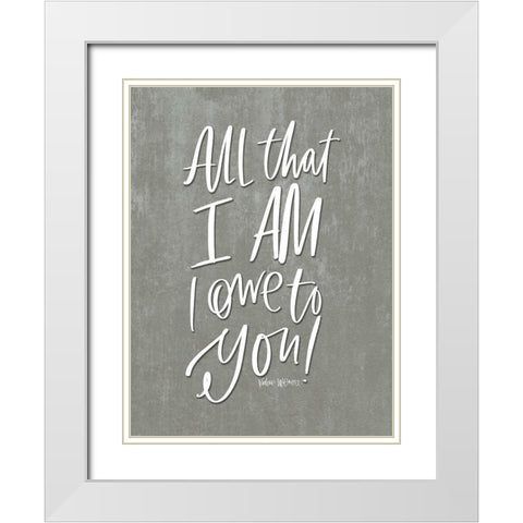 All That I Am White Modern Wood Framed Art Print with Double Matting by Wieners, Valerie