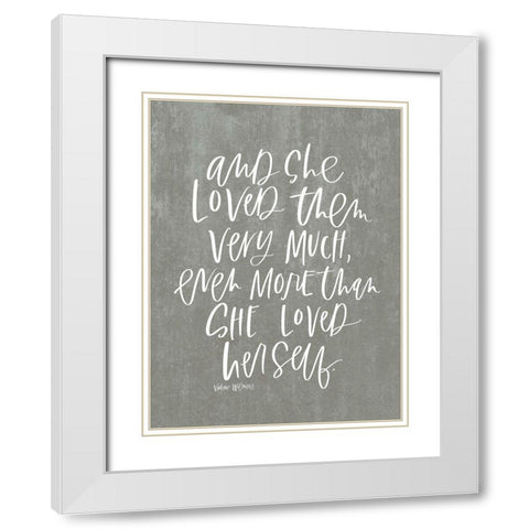 She Loved Them White Modern Wood Framed Art Print with Double Matting by Wieners, Valerie