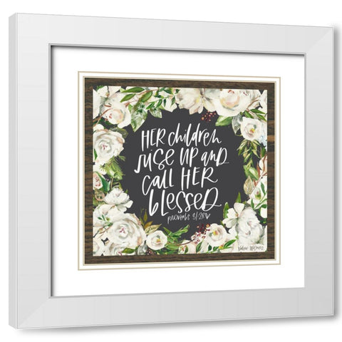 Her Children White Modern Wood Framed Art Print with Double Matting by Wieners, Valerie