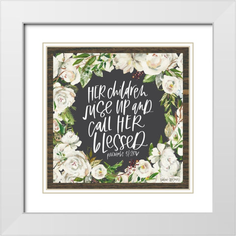 Her Children White Modern Wood Framed Art Print with Double Matting by Wieners, Valerie