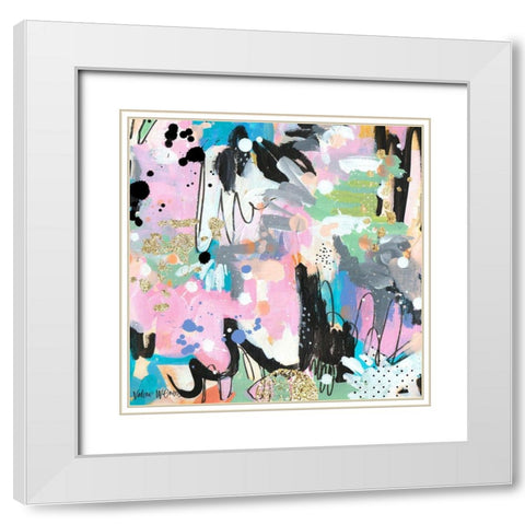 Abstract Polka Dot II White Modern Wood Framed Art Print with Double Matting by Wieners, Valerie