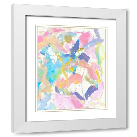 Abstract Color White Modern Wood Framed Art Print with Double Matting by Wieners, Valerie