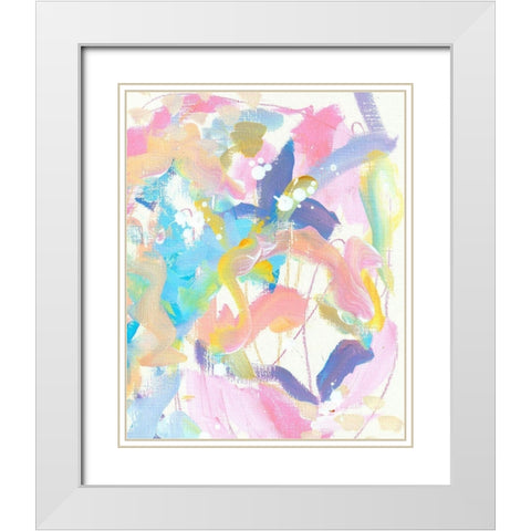 Abstract Color White Modern Wood Framed Art Print with Double Matting by Wieners, Valerie