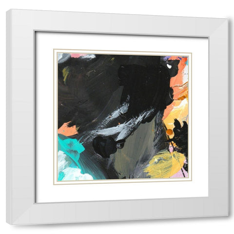 Palette II White Modern Wood Framed Art Print with Double Matting by Wieners, Valerie