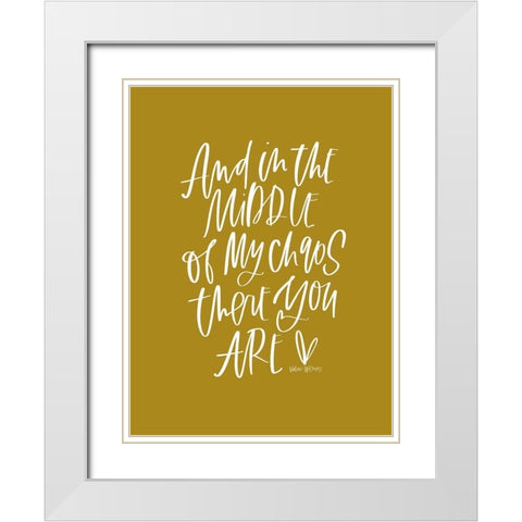 Middle of My Chaos White Modern Wood Framed Art Print with Double Matting by Wieners, Valerie