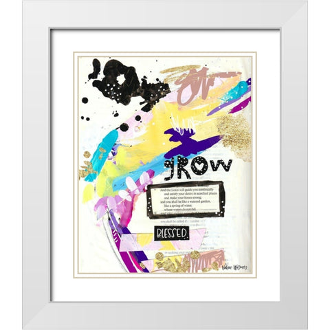 Grow White Modern Wood Framed Art Print with Double Matting by Wieners, Valerie