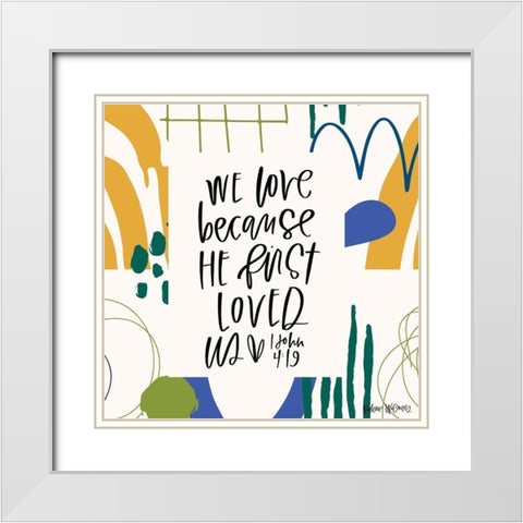 We Love Kids White Modern Wood Framed Art Print with Double Matting by Wieners, Valerie