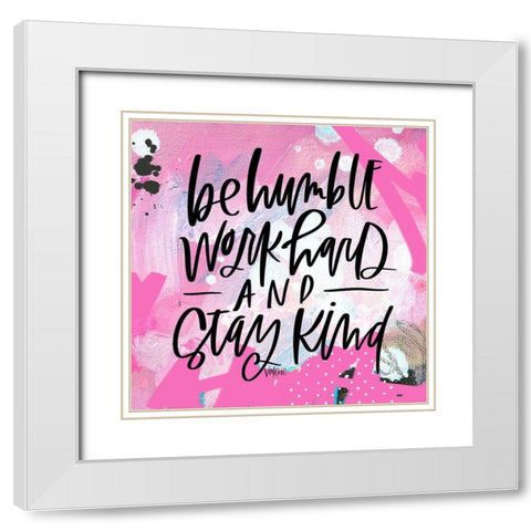 Humble White Modern Wood Framed Art Print with Double Matting by Wieners, Valerie