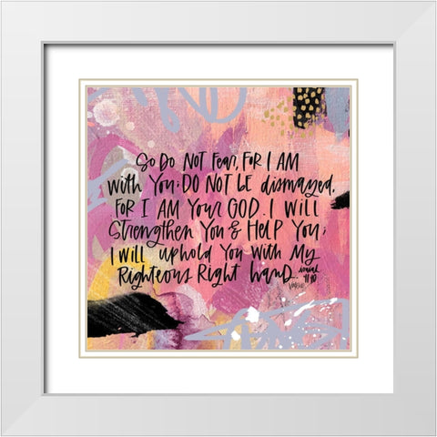 Strengthen You White Modern Wood Framed Art Print with Double Matting by Wieners, Valerie