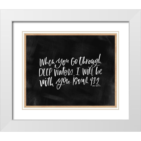 Deep Waters White Modern Wood Framed Art Print with Double Matting by Wieners, Valerie